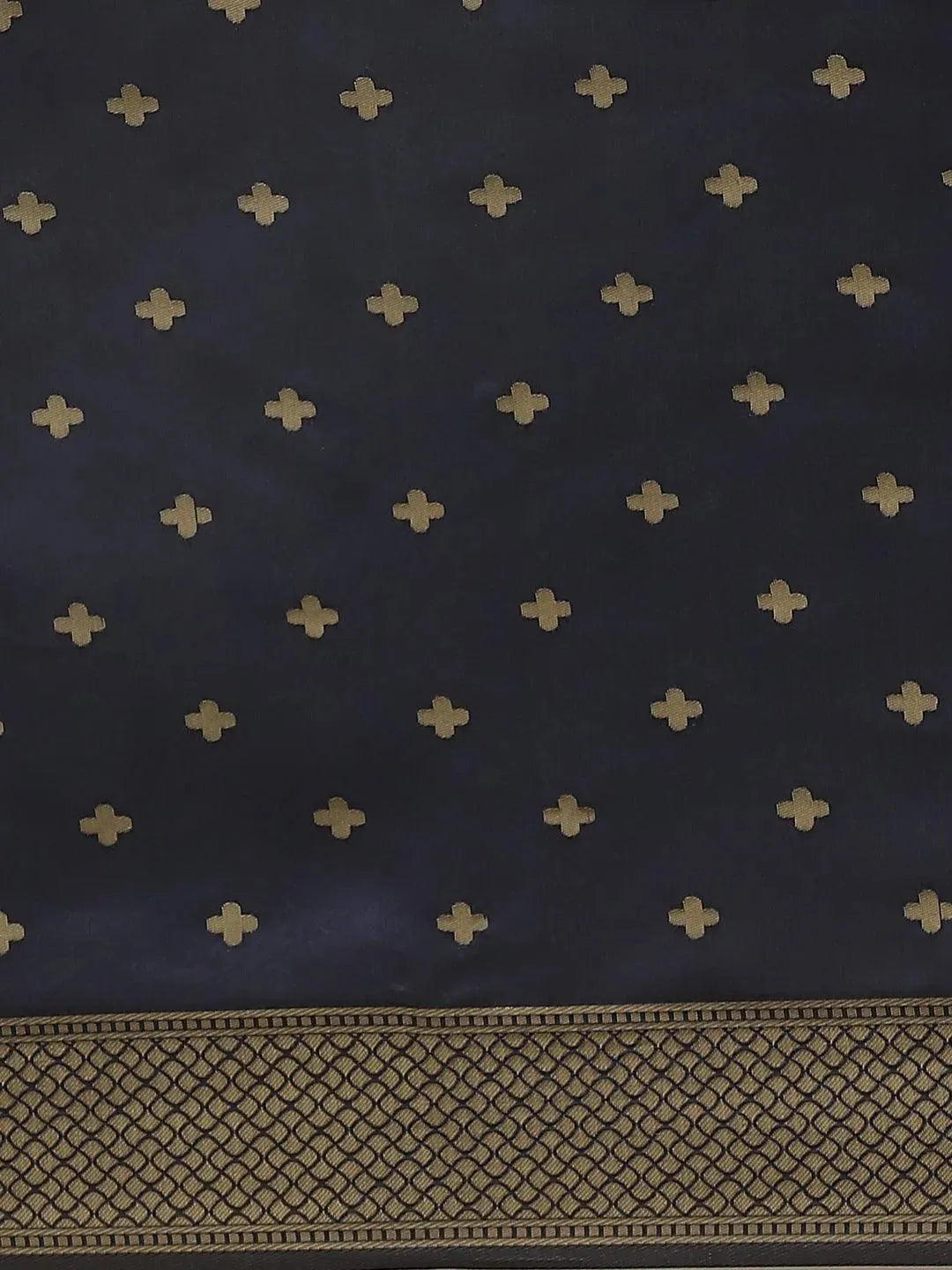 Blue Woven Design Silk Saree - Libas