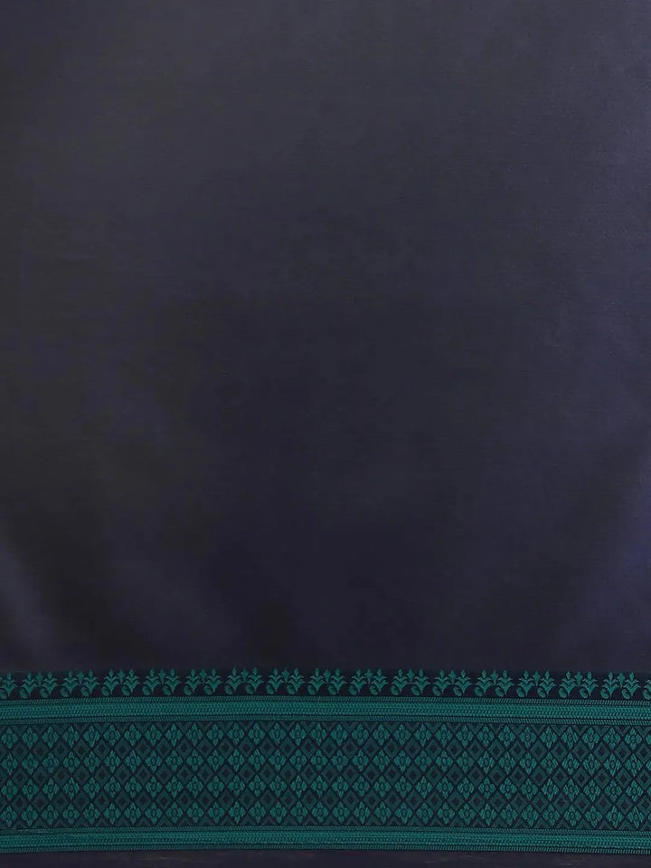 Blue Woven Design Silk Saree - Libas