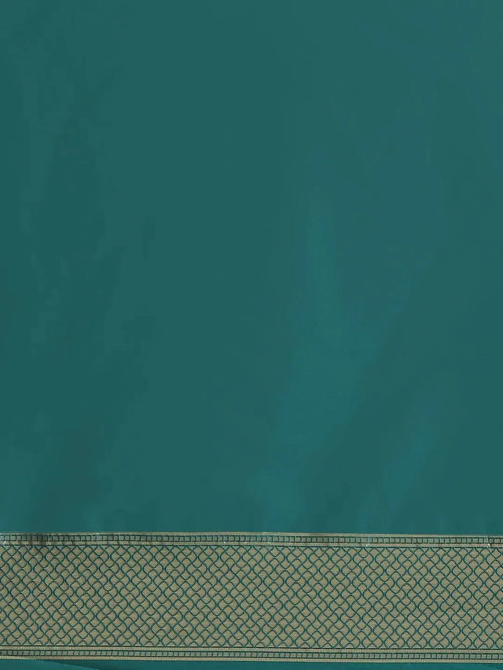 Blue Woven Design Silk Saree - Libas