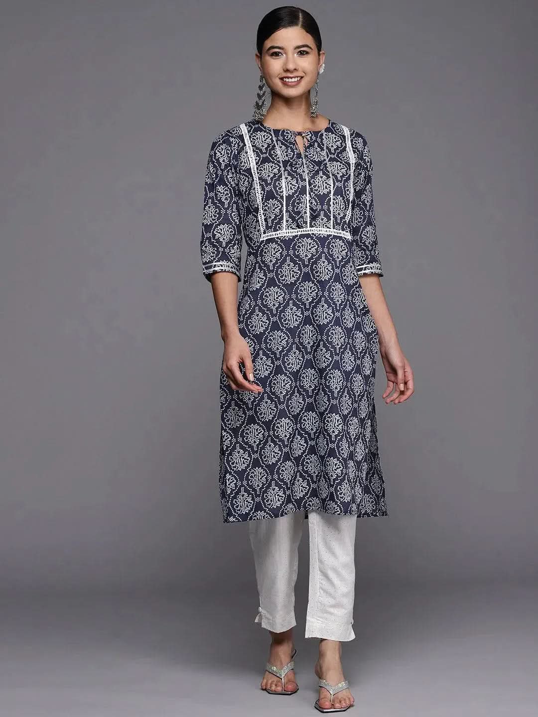 Blue Yoke Design Cotton Straight Kurta
Blue Yoke Design Cotton Straight Kurta