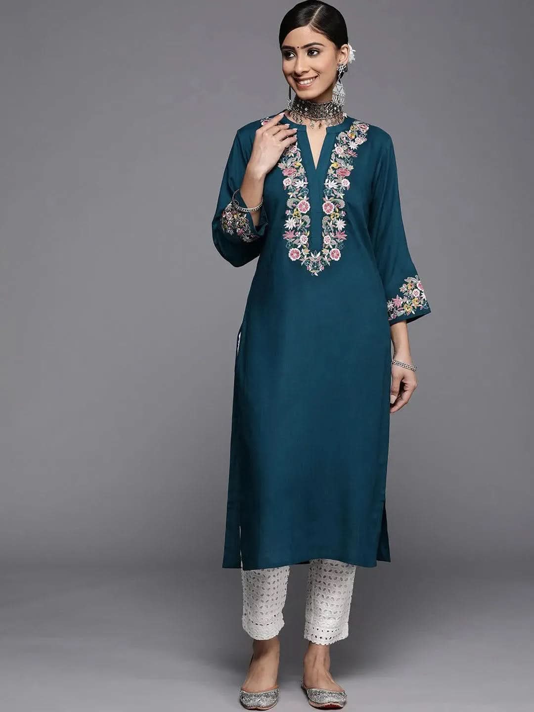 Blue Yoke Design Rayon Kurta
Blue Yoke Design Rayon Kurta