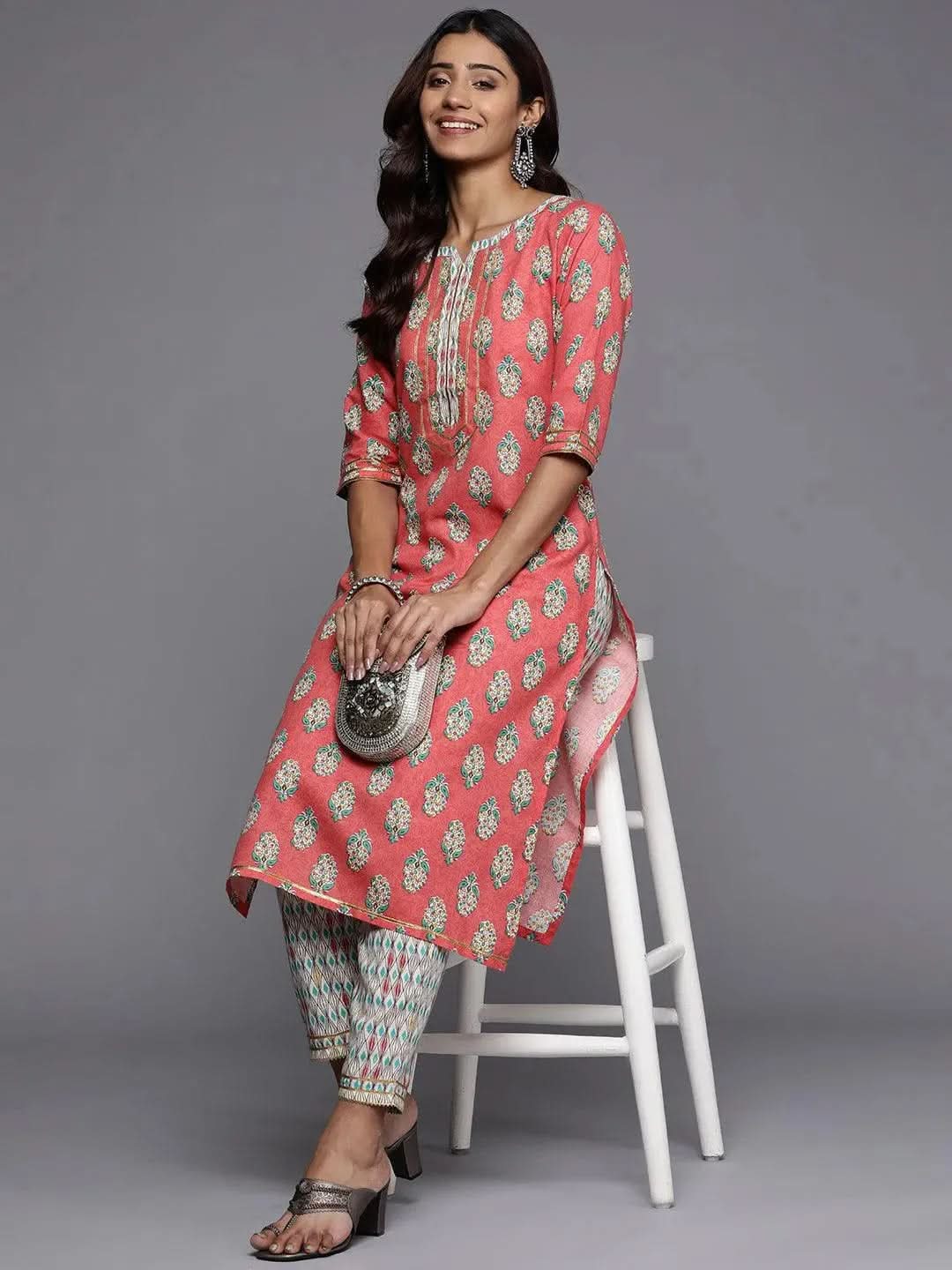 Coral Printed Cotton Straight Kurta
Coral Printed Cotton Straight Kurta