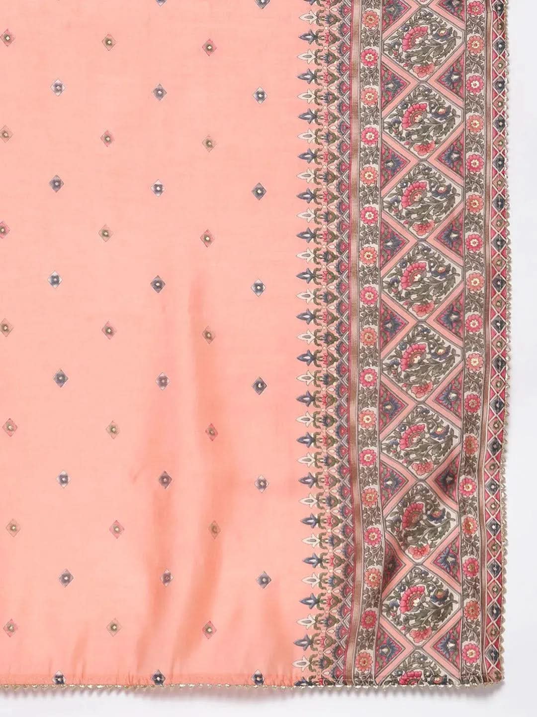 Cream Printed Silk Blend Straight Kurta With Dupatta
Cream Printed Silk Blend Straight Kurta With Dupatta