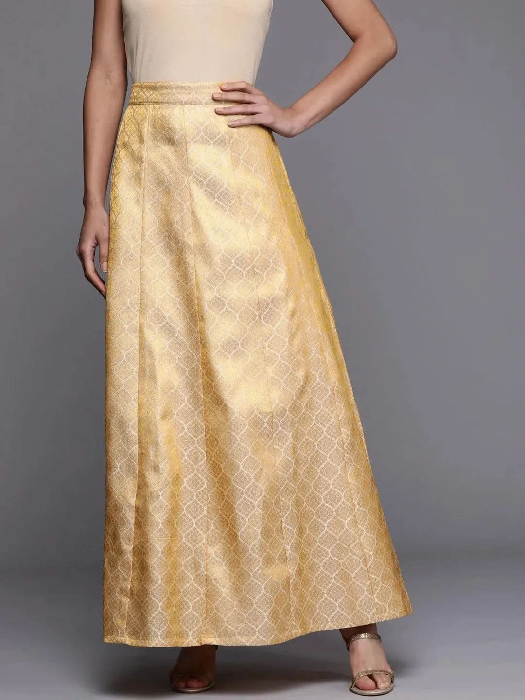 Gold Self Design Brocade Skirt
Gold Self Design Brocade Skirt