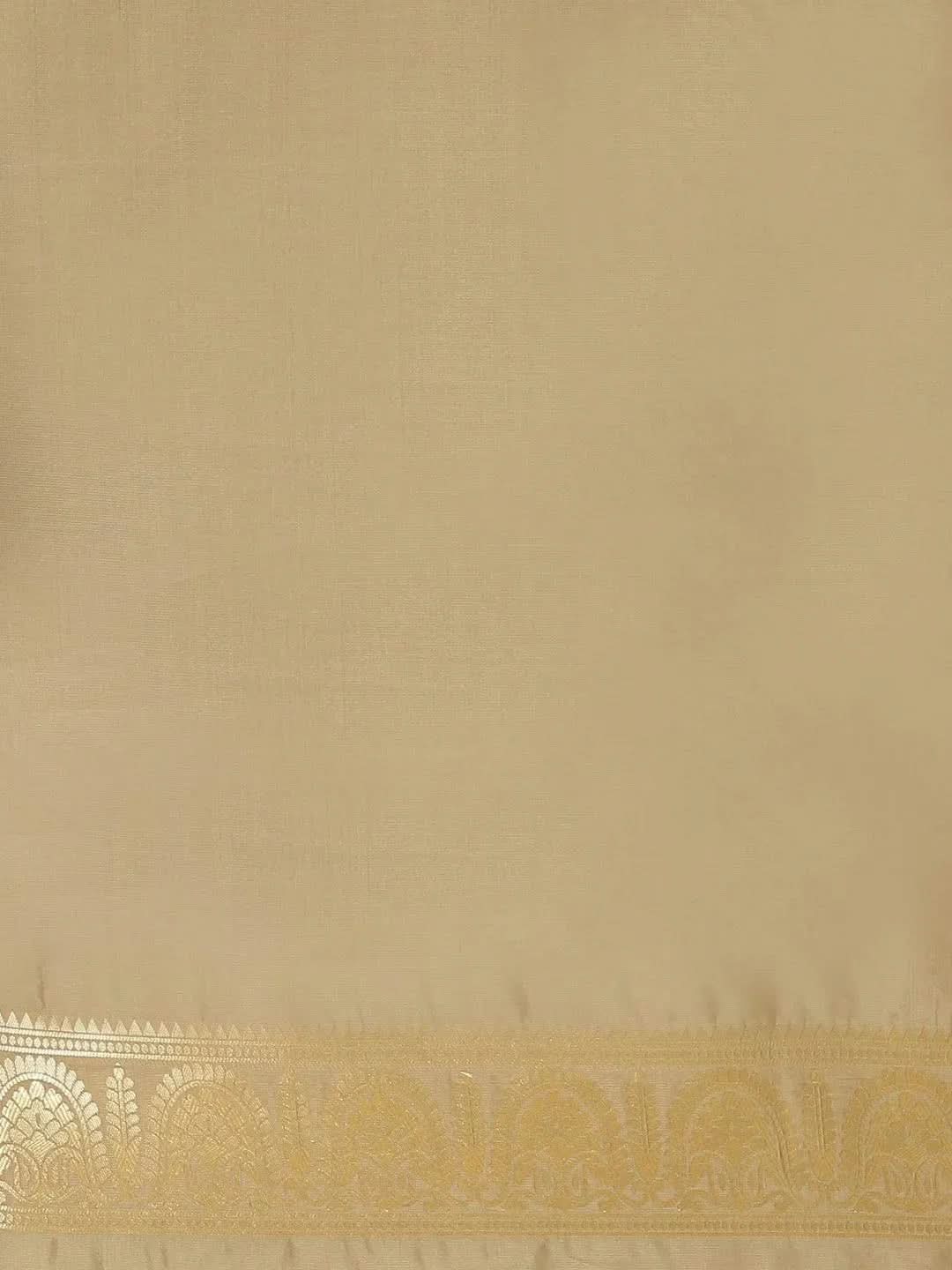 Golden Woven Design Brocade Saree - Libas