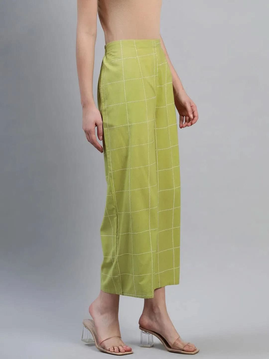 Buy Green Checkered Cotton Palazzos - PL878O-XL | Libas Ethnic Wear Online
Buy Green Checkered Cotton Palazzos - PL878O-XL | Libas Ethnic Wear Online