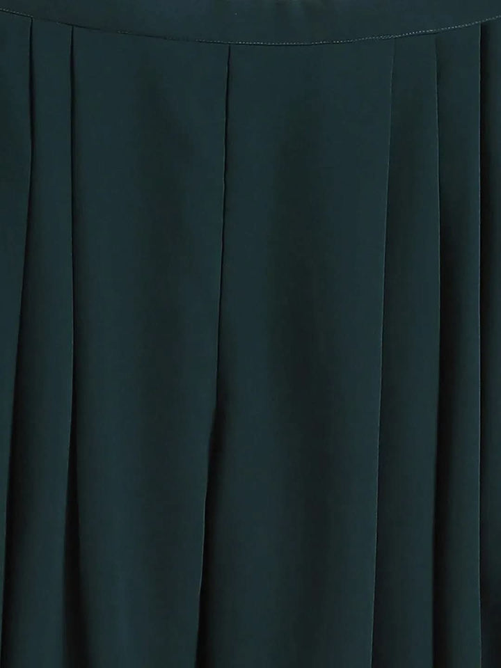 Green Embellished Georgette Dhoti Saree - Libas