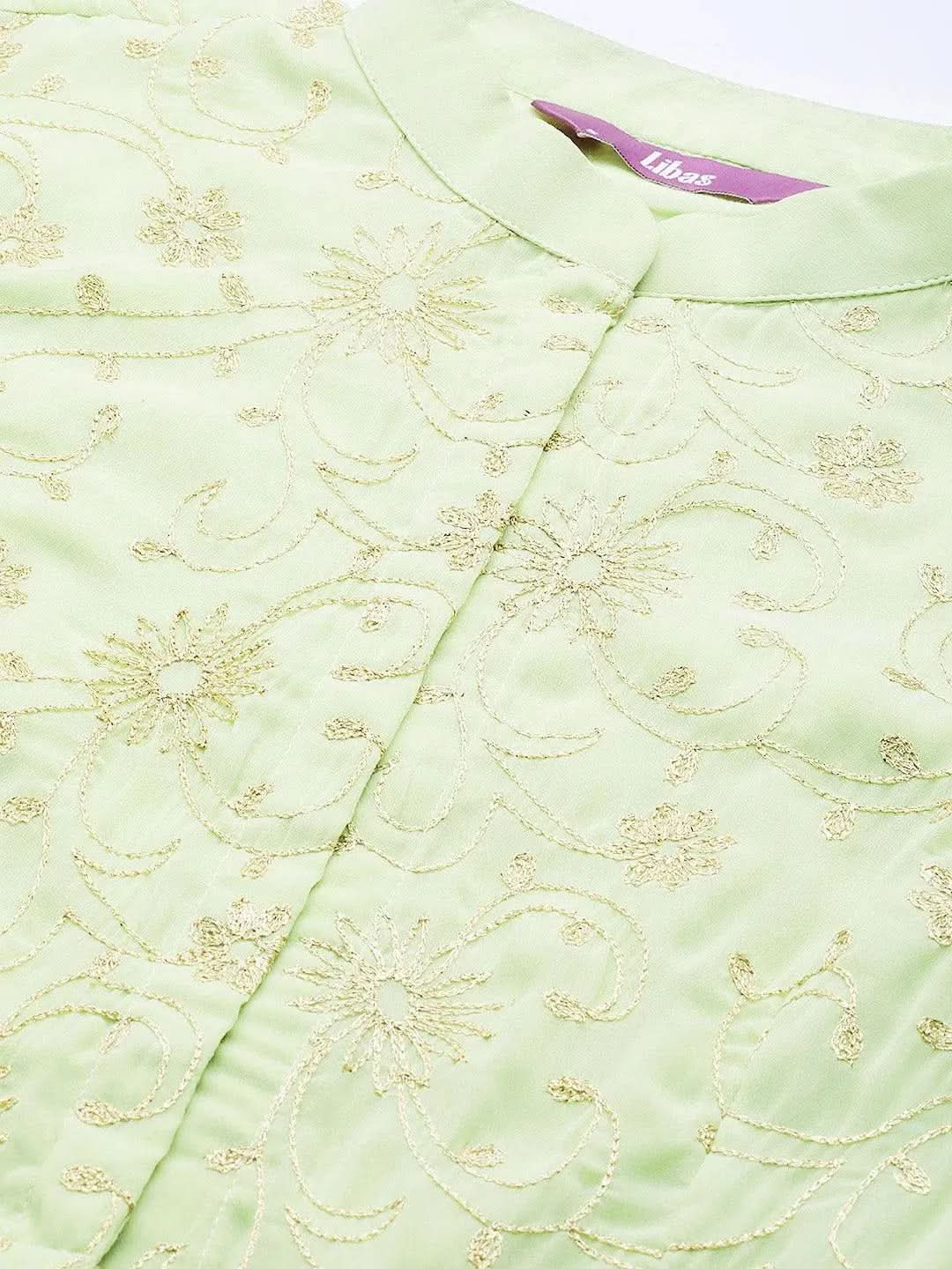 Buy Green Embroidered Georgette Suit Set - 20220O-XS | Libas Ethnic Wear Online
Buy Green Embroidered Georgette Suit Set - 20220O-XS | Libas Ethnic Wear Online