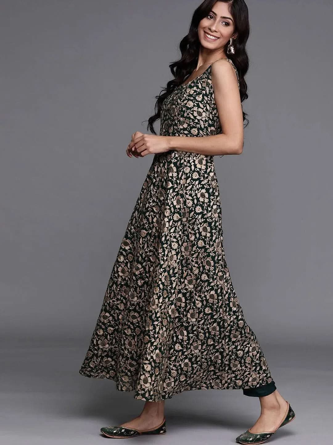 Green Embroidered Georgette Anarkali Kurta With Dupatta
Green Embroidered Georgette Anarkali Kurta With Dupatta