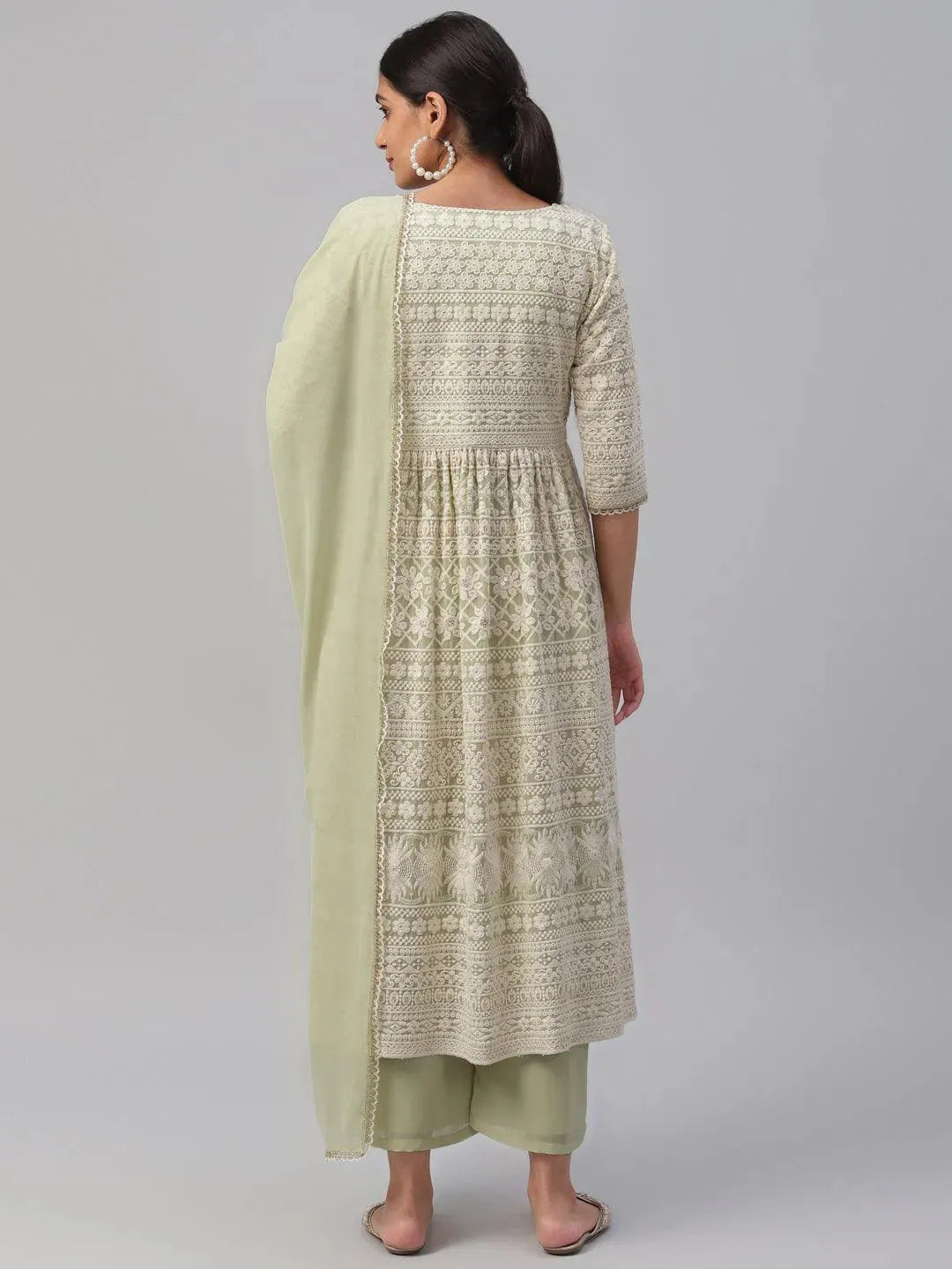 Buy Green Embroidered Georgette Suit Set - 6875-XS | Libas Ethnic Wear Online
Buy Green Embroidered Georgette Suit Set - 6875-XS | Libas Ethnic Wear Online