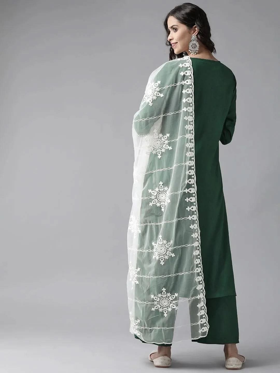 Buy Green Embroidered Rayon Suit Set - 20185-XS | Libas Ethnic Wear Online
Buy Green Embroidered Rayon Suit Set - 20185-XS | Libas Ethnic Wear Online