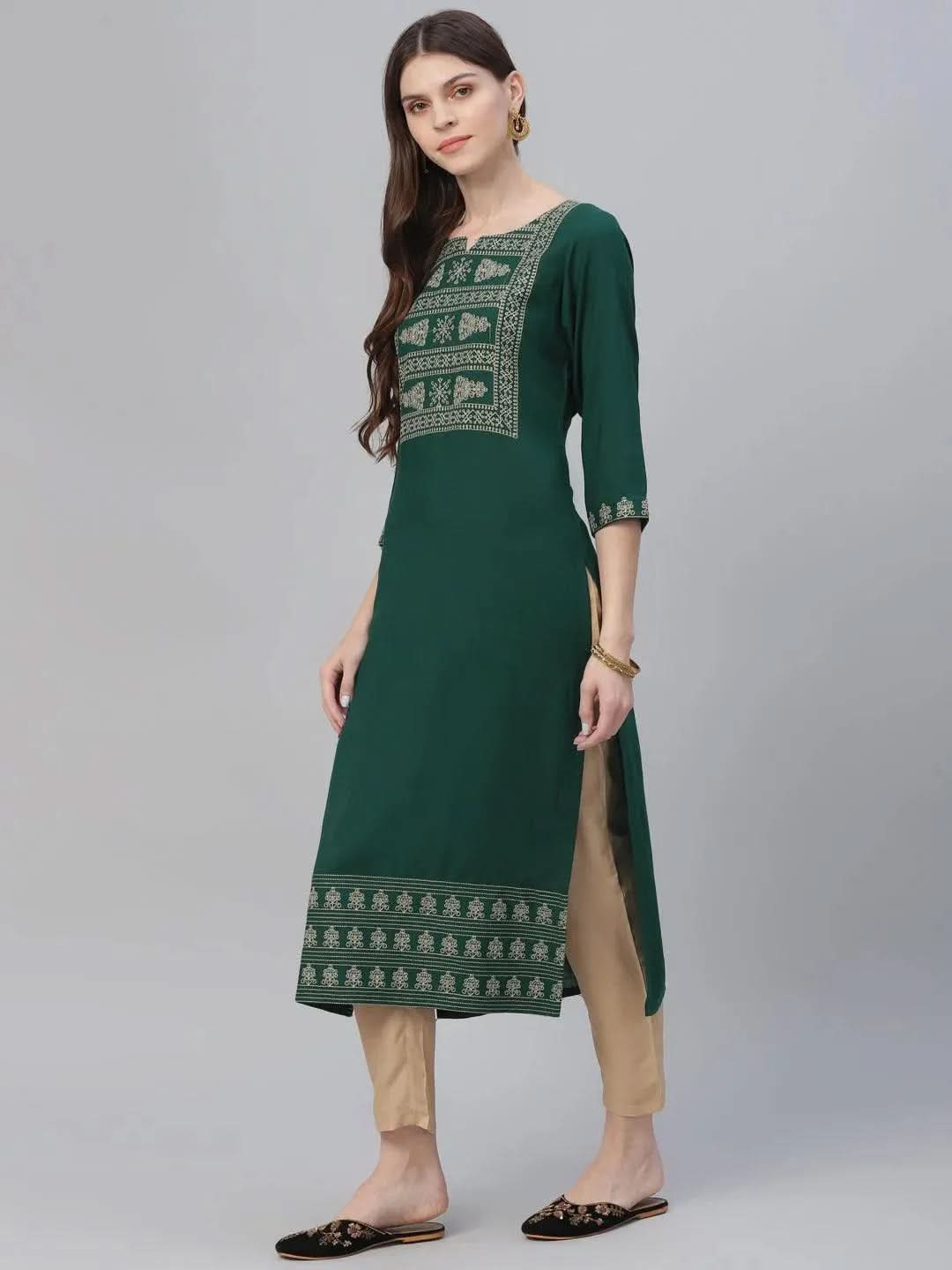 Buy Green Embroidered Rayon Kurta Set - 6897- | Libas Ethnic Wear Online
Buy Green Embroidered Rayon Kurta Set - 6897- | Libas Ethnic Wear Online