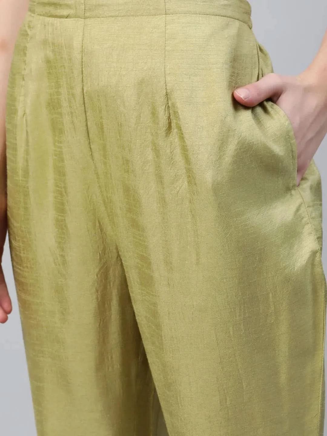 Buy Green Embroidered Silk Trousers - PL829O-XL | Libas Ethnic Wear Online
Buy Green Embroidered Silk Trousers - PL829O-XL | Libas Ethnic Wear Online