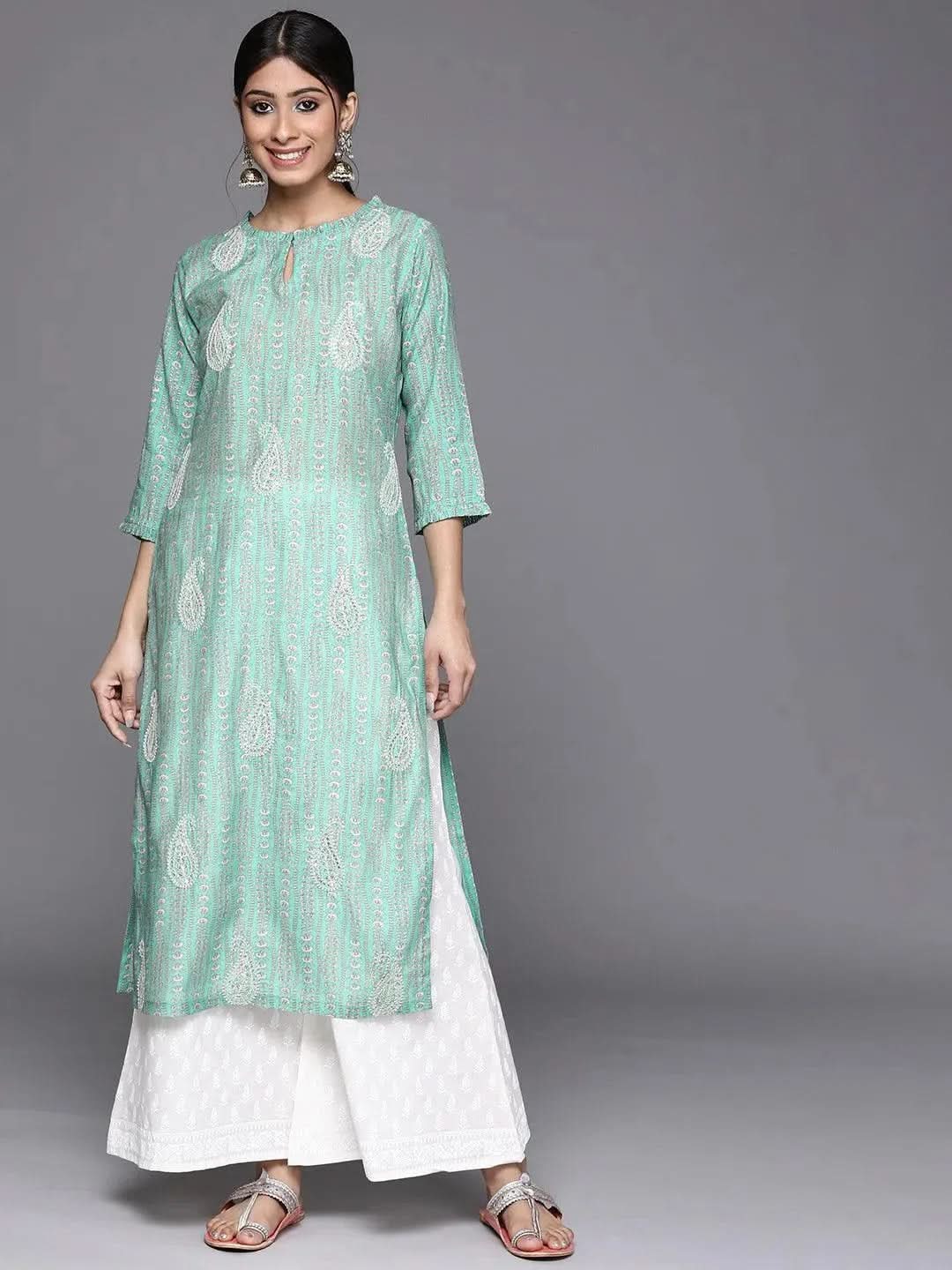 Buy Green Printed Chanderi Silk Kurta - 23175O-XXL | Libas Ethnic Wear Online
Buy Green Printed Chanderi Silk Kurta - 23175O-XXL | Libas Ethnic Wear Online