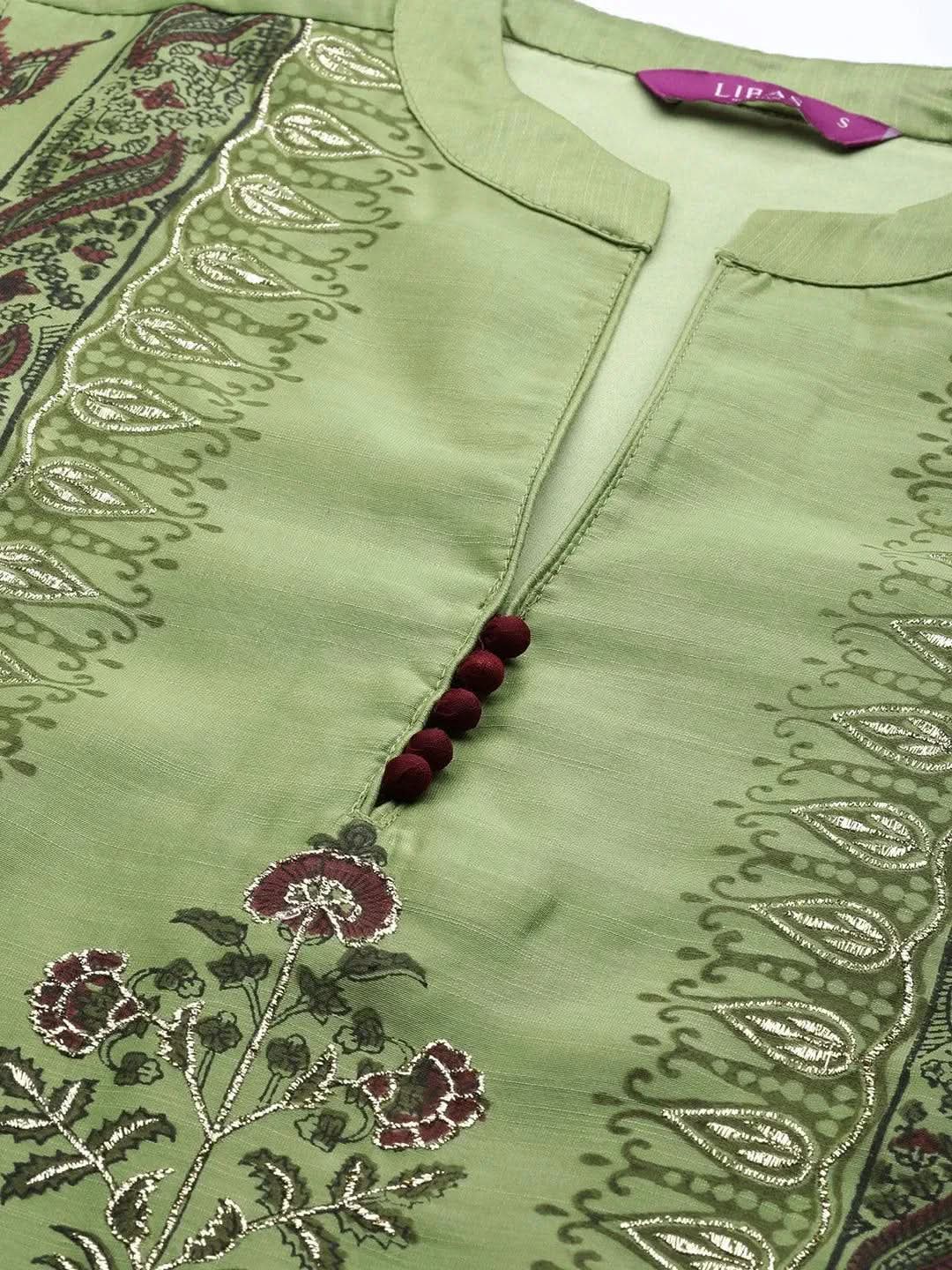 Buy Green Printed Chanderi Silk Suit Set - 20152O-XS | Libas Ethnic Wear Online
Buy Green Printed Chanderi Silk Suit Set - 20152O-XS | Libas Ethnic Wear Online