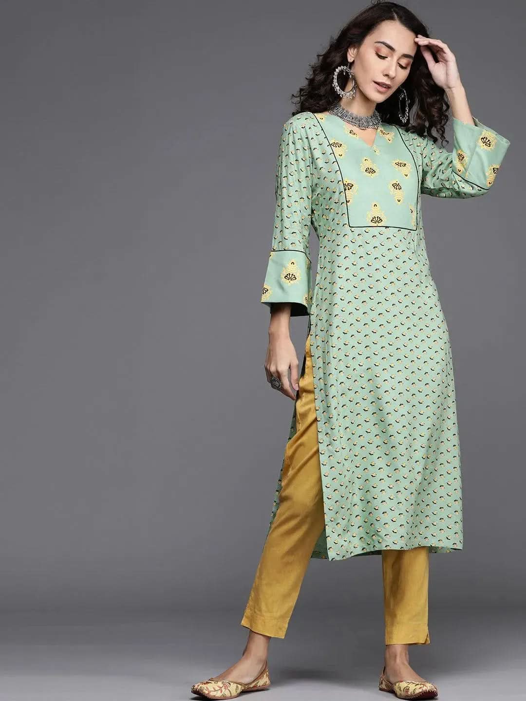 Buy Green Printed Cotton Kurta - 22186F-XS | Libas Ethnic Wear Online
Buy Green Printed Cotton Kurta - 22186F-XS | Libas Ethnic Wear Online