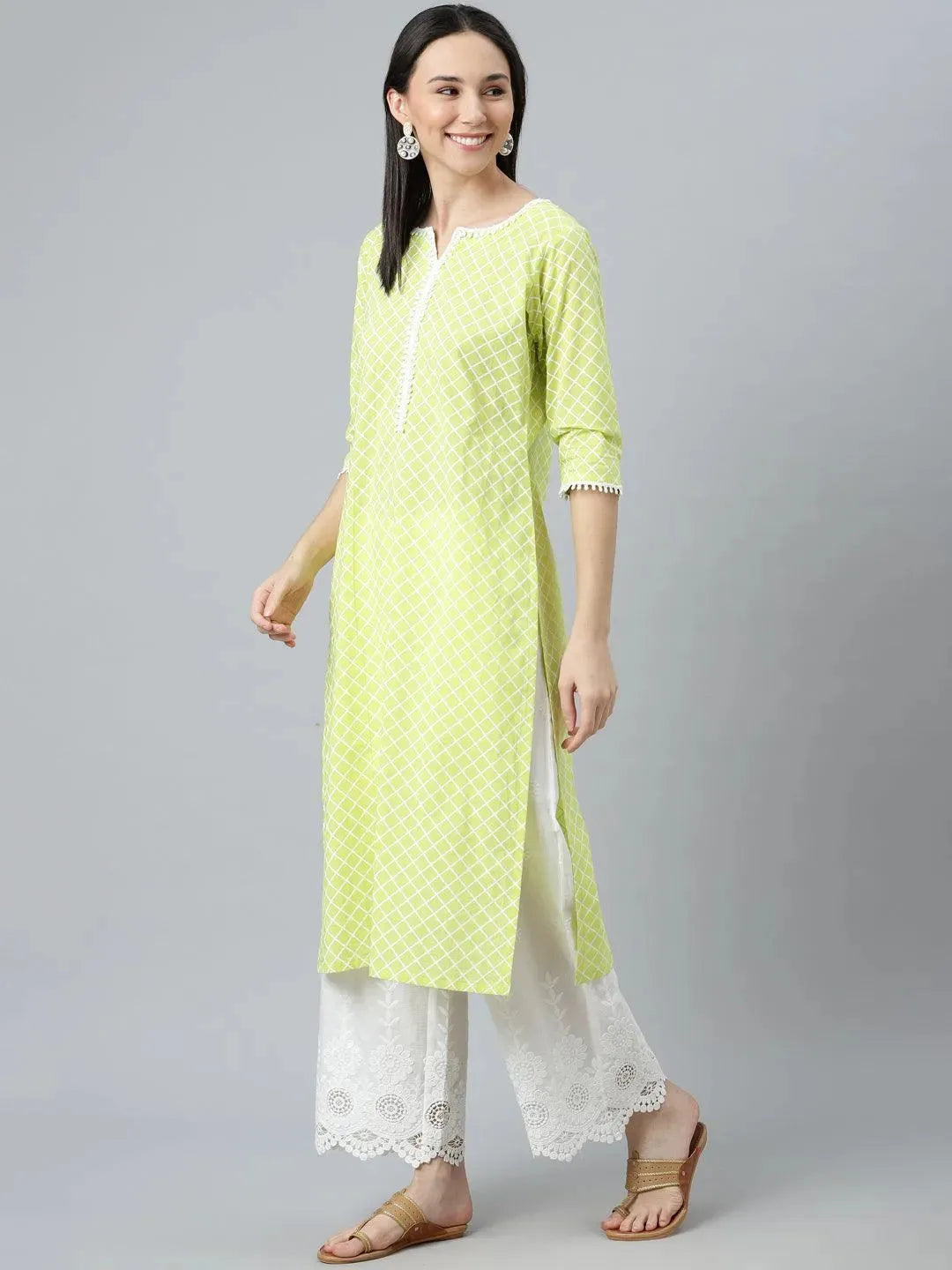 Green Printed Cotton Kurta
Green Printed Cotton Kurta