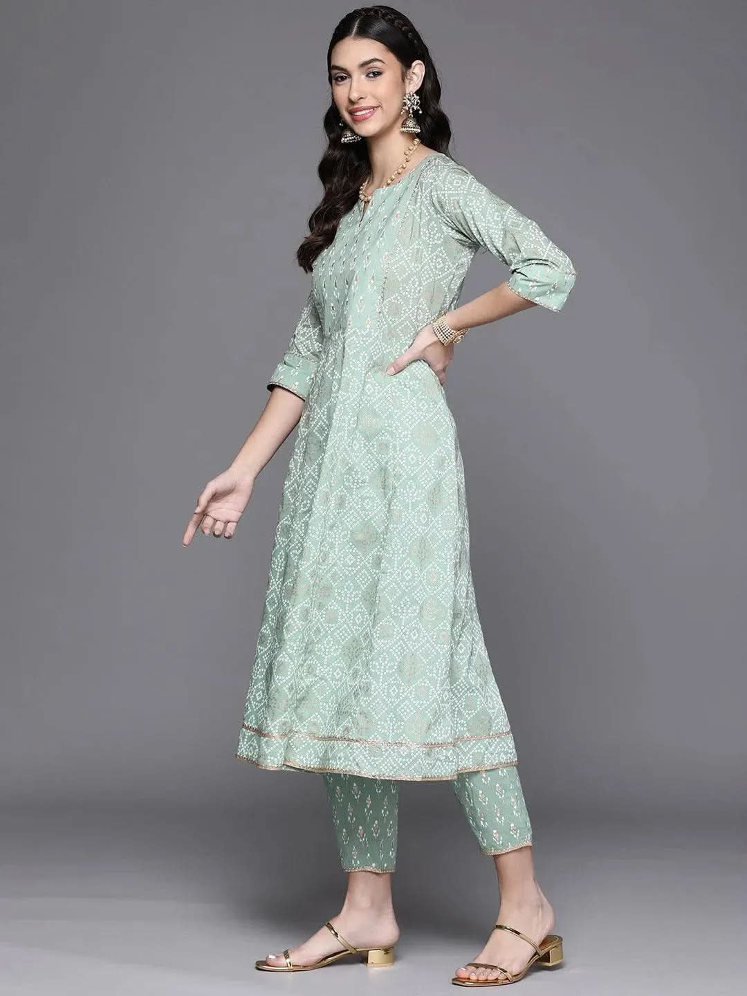 Buy Green Printed Cotton Kurta - 23453O- | Libas Ethnic Wear Online 
Buy Green Printed Cotton Kurta - 23453O- | Libas Ethnic Wear Online