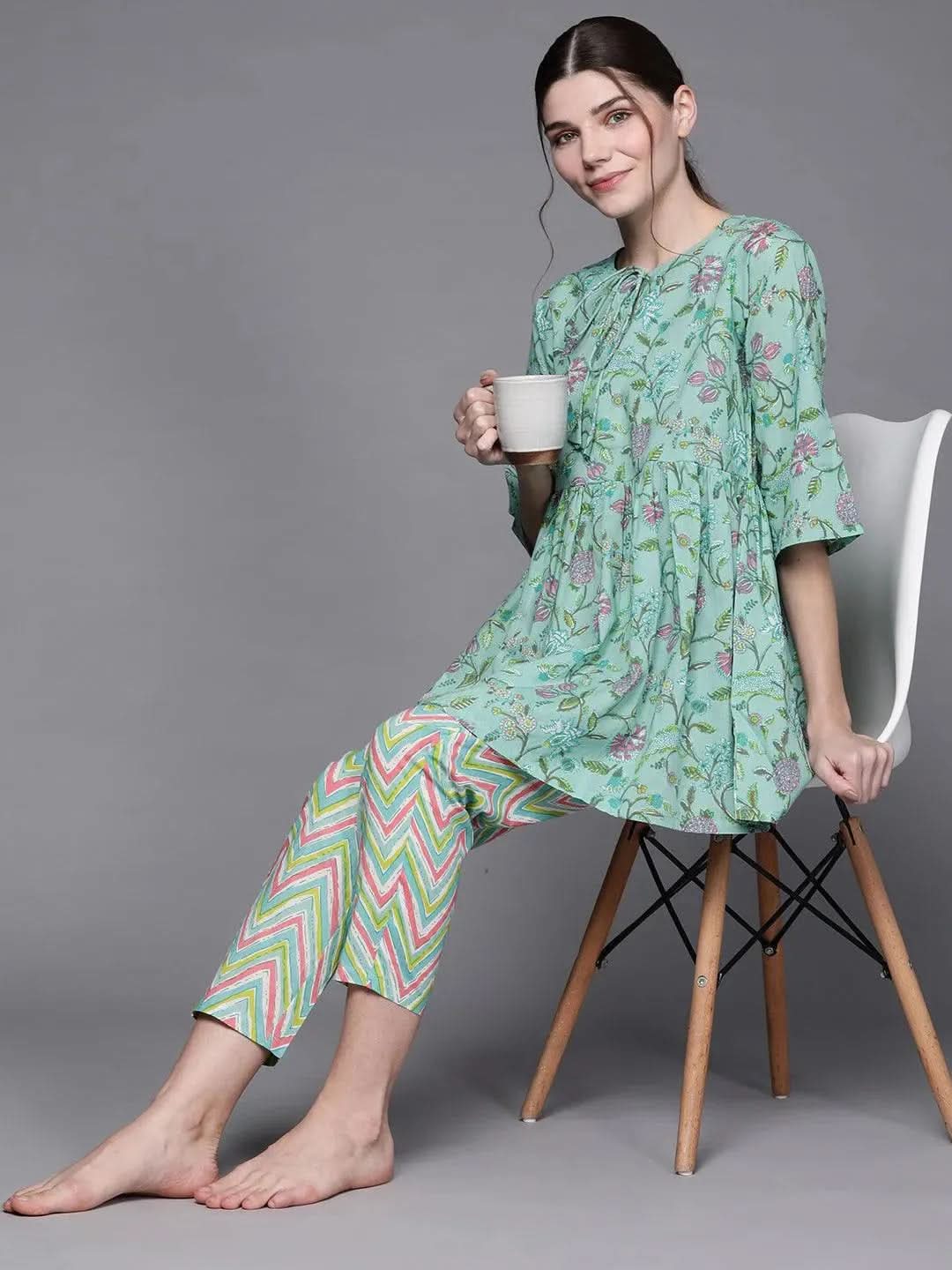 Buy Green Printed Cotton Night Suit - 50030-XXL | Libas Ethnic Wear Online
Buy Green Printed Cotton Night Suit - 50030-XXL | Libas Ethnic Wear Online
