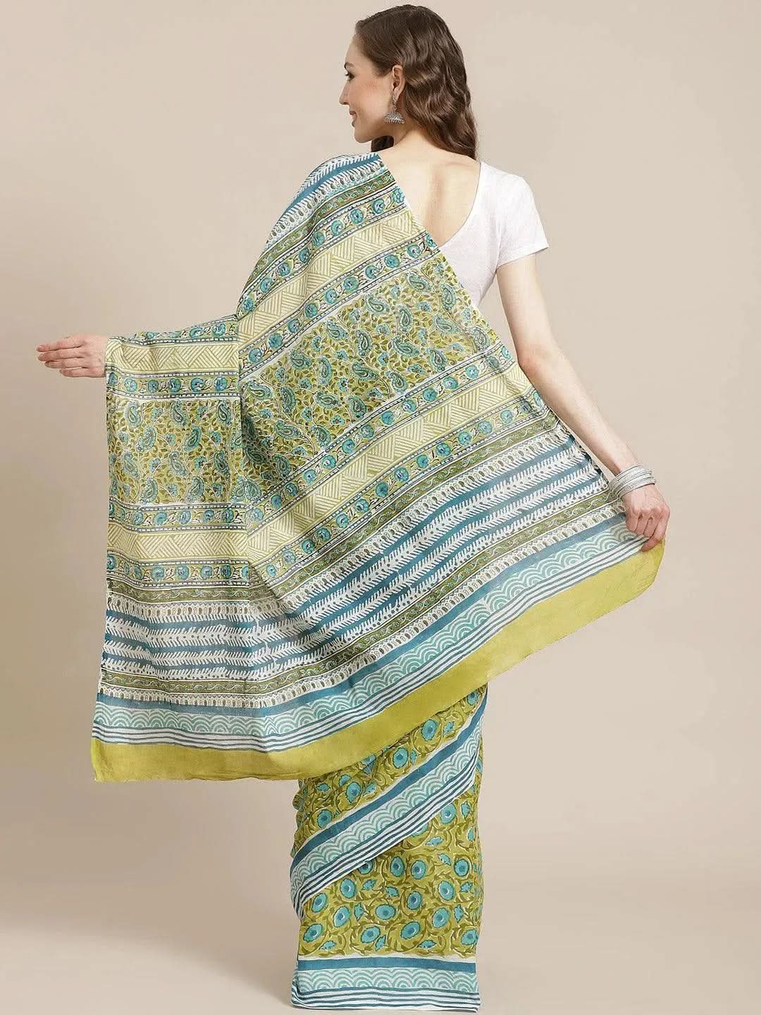 Buy Green Printed Cotton Saree - 14557 | Libas Ethnic Wear Online
Buy Green Printed Cotton Saree - 14557 | Libas Ethnic Wear Online