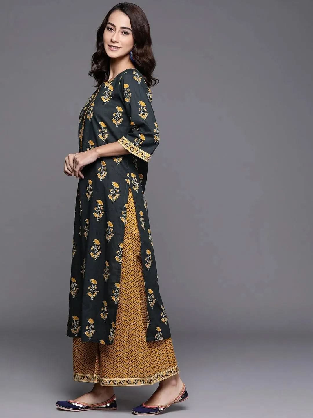Buy Green Printed Cotton Suit Set - 20109O- | Libas Ethnic Wear Online
Buy Green Printed Cotton Suit Set - 20109O- | Libas Ethnic Wear Online