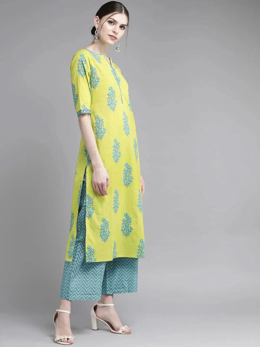 Buy Green Printed Cotton Suit Set - 20197-XXL | Libas Ethnic Wear Online
Buy Green Printed Cotton Suit Set - 20197-XXL | Libas Ethnic Wear Online