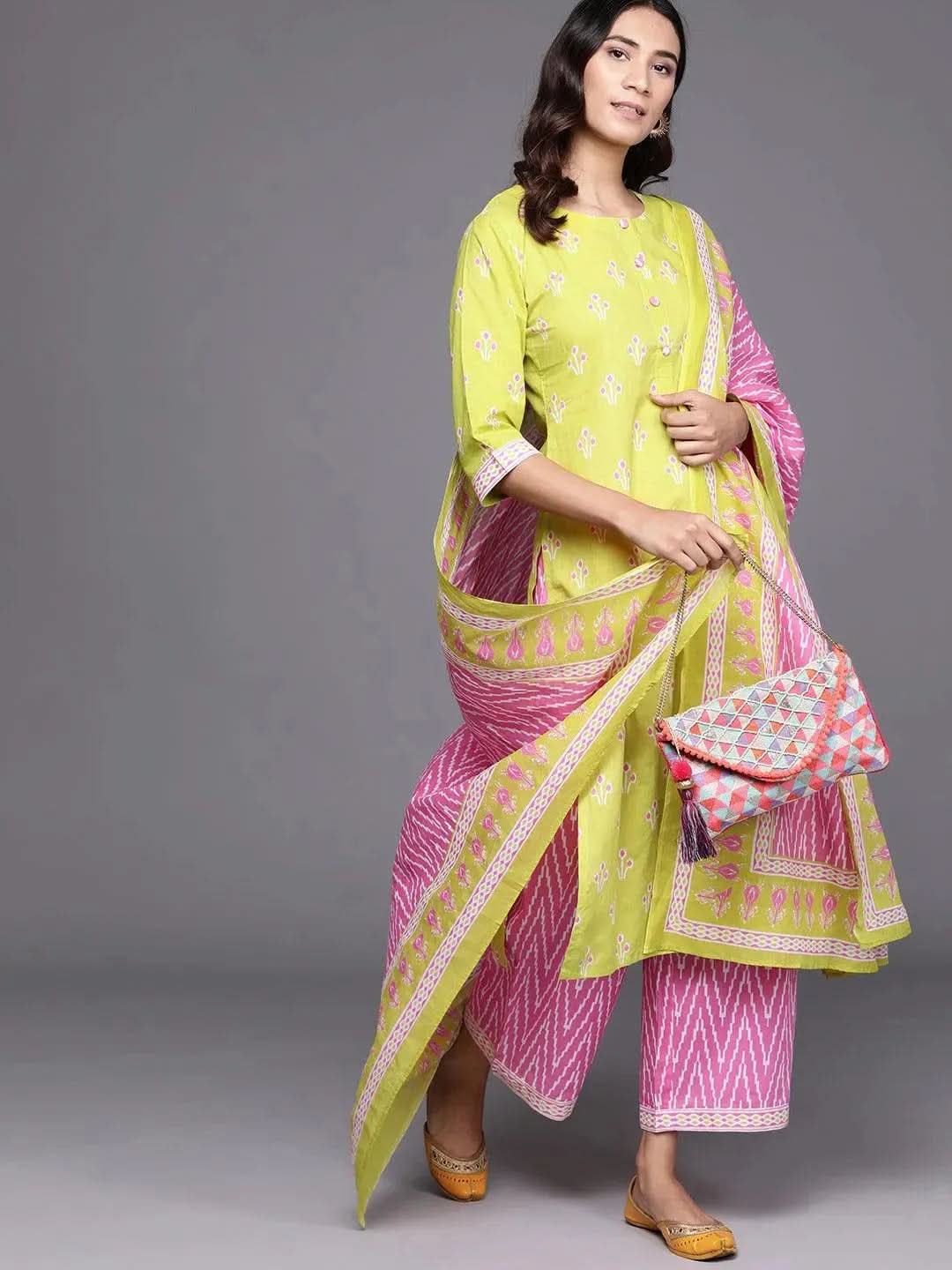 Buy Green Printed Cotton Suit Set - 20341F-XS | Libas Ethnic Wear Online
Buy Green Printed Cotton Suit Set - 20341F-XS | Libas Ethnic Wear Online