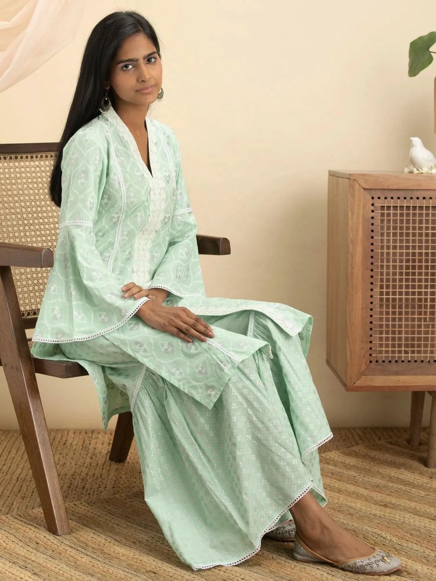 Buy Green Printed Cotton Straight Kurta Set
Buy Green Printed Cotton Straight Kurta Set