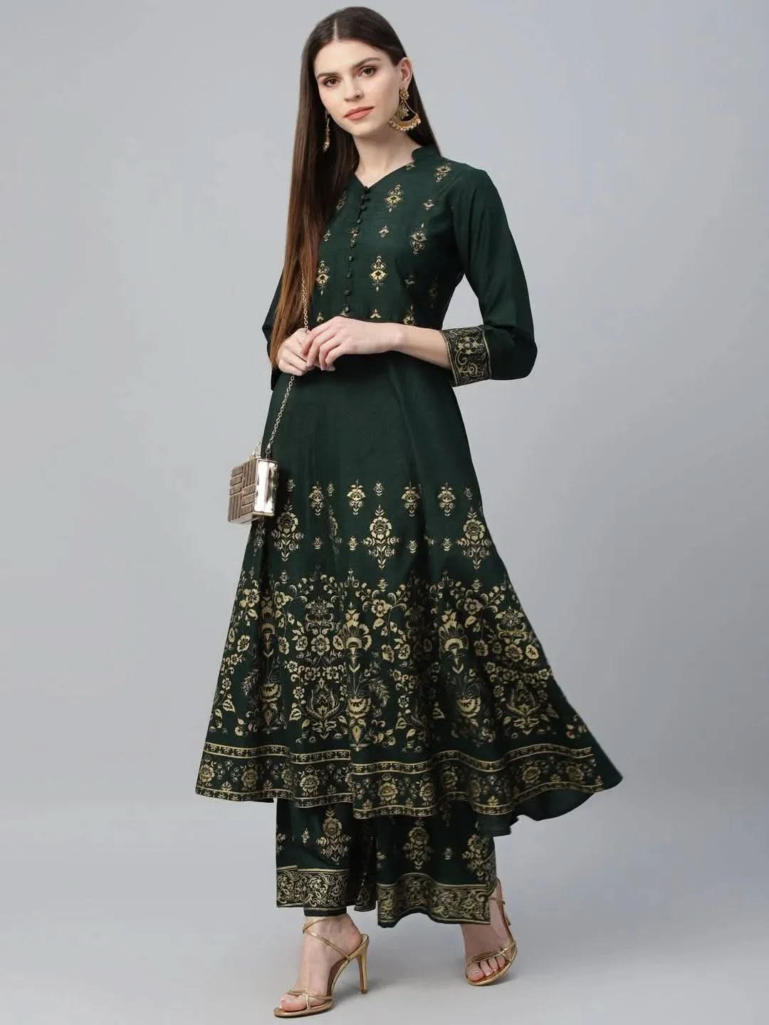 Buy Green Printed Polyester Kurta Set - 6864- | Libas Ethnic Wear Online
Buy Green Printed Polyester Kurta Set - 6864- | Libas Ethnic Wear Online