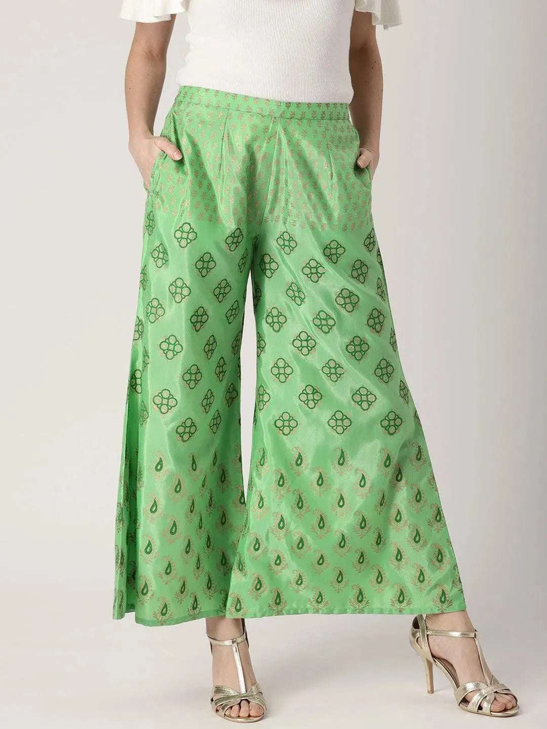 Buy Green Printed Polyester Palazzos - PL342- | Libas Ethnic Wear Online
Buy Green Printed Polyester Palazzos - PL342- | Libas Ethnic Wear Online