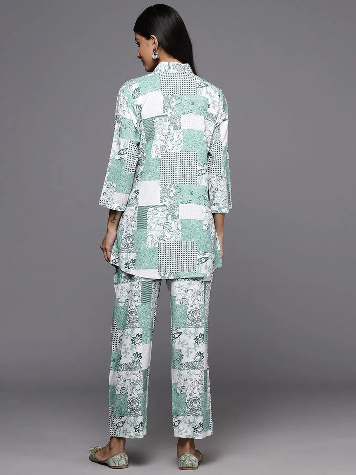 Green Printed Rayon Co-Ords - Libas