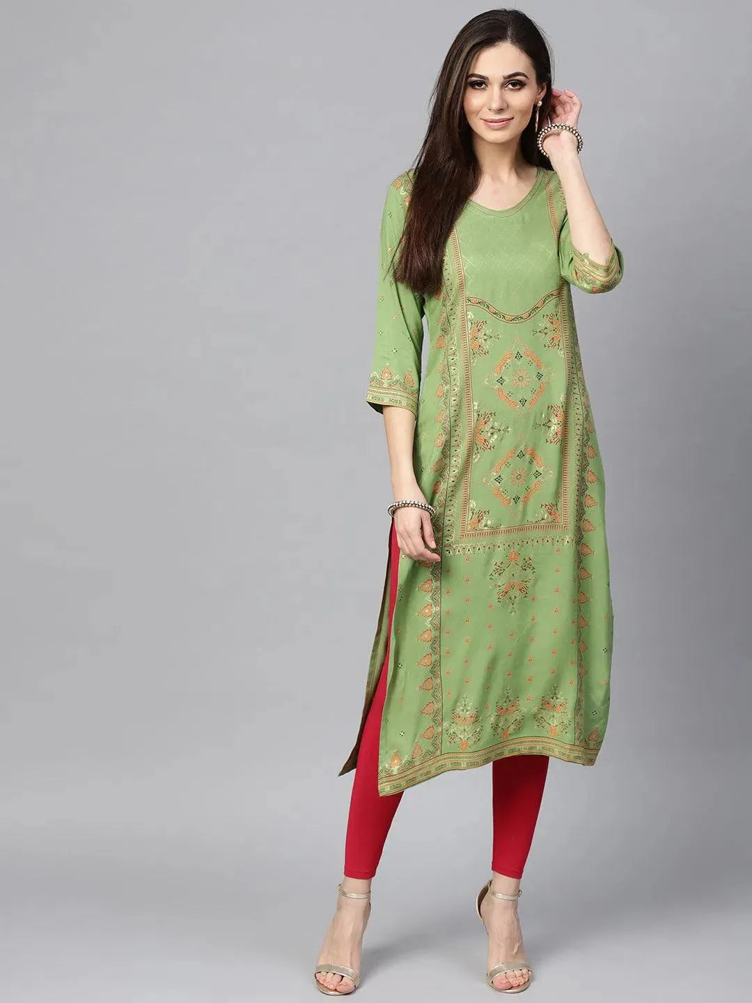 Green Printed Rayon Kurta
Green Printed Rayon Kurta