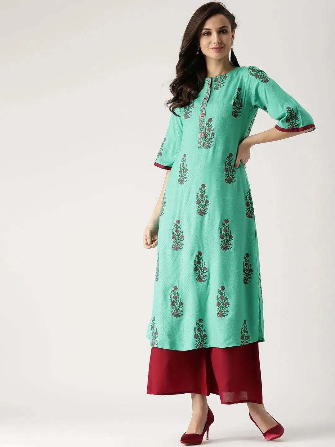 Buy Green Printed Rayon Kurta - 4811- | Libas Ethnic Wear Online
Buy Green Printed Rayon Kurta - 4811- | Libas Ethnic Wear Online