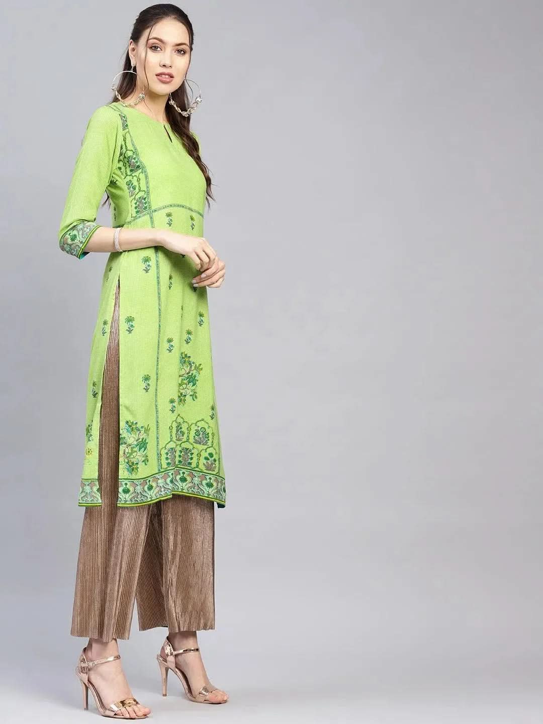 Green Printed Rayon Kurta
Green Printed Rayon Kurta