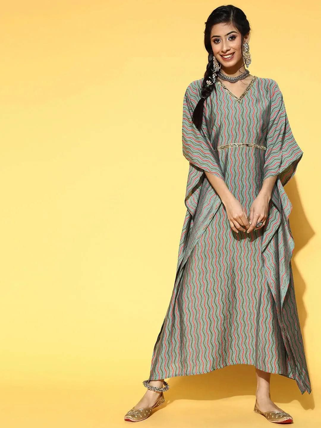 Buy Green Printed Silk Blend Dress - 23182O- | Libas Ethnic Wear Online
Buy Green Printed Silk Blend Dress - 23182O- | Libas Ethnic Wear Online