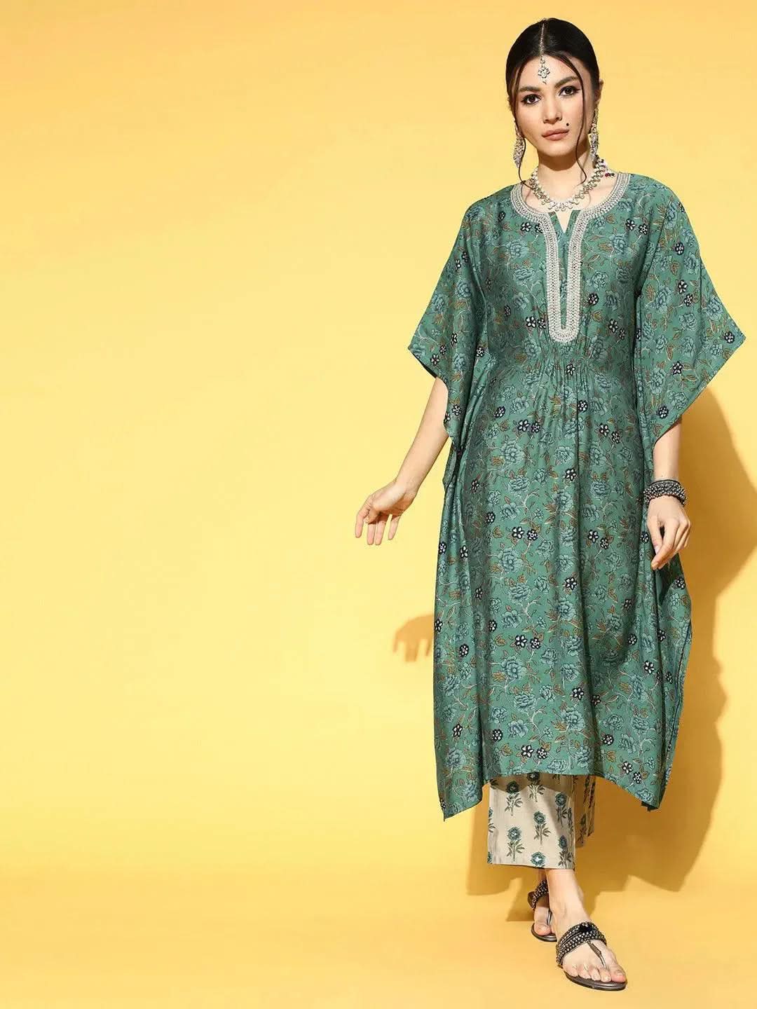 Buy Green Printed Silk Blend Kurta Set - 33131O-XXL | Libas Ethnic Wear Online
Buy Green Printed Silk Blend Kurta Set - 33131O-XXL | Libas Ethnic Wear Online