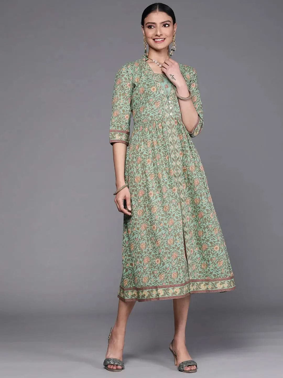 Green Printed Silk Dress
Green Printed Silk Dress