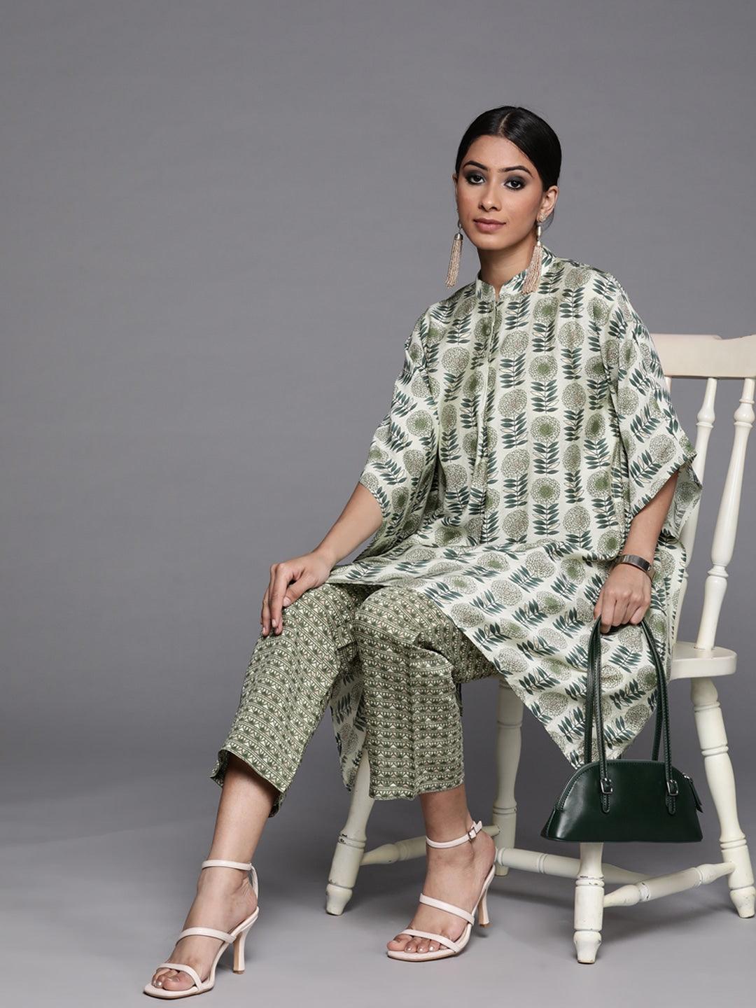 

Buy Green Printed Silk Kurta Set - 33378O- | Libas Ethnic Wear Online
