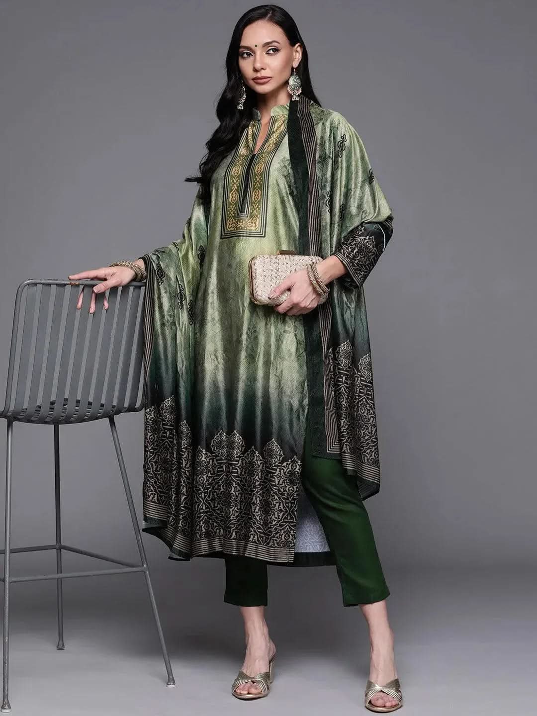 Buy Green Printed Velvet Suit Set - 20367O-XS | Libas Ethnic Wear Online
Buy Green Printed Velvet Suit Set - 20367O-XS | Libas Ethnic Wear Online