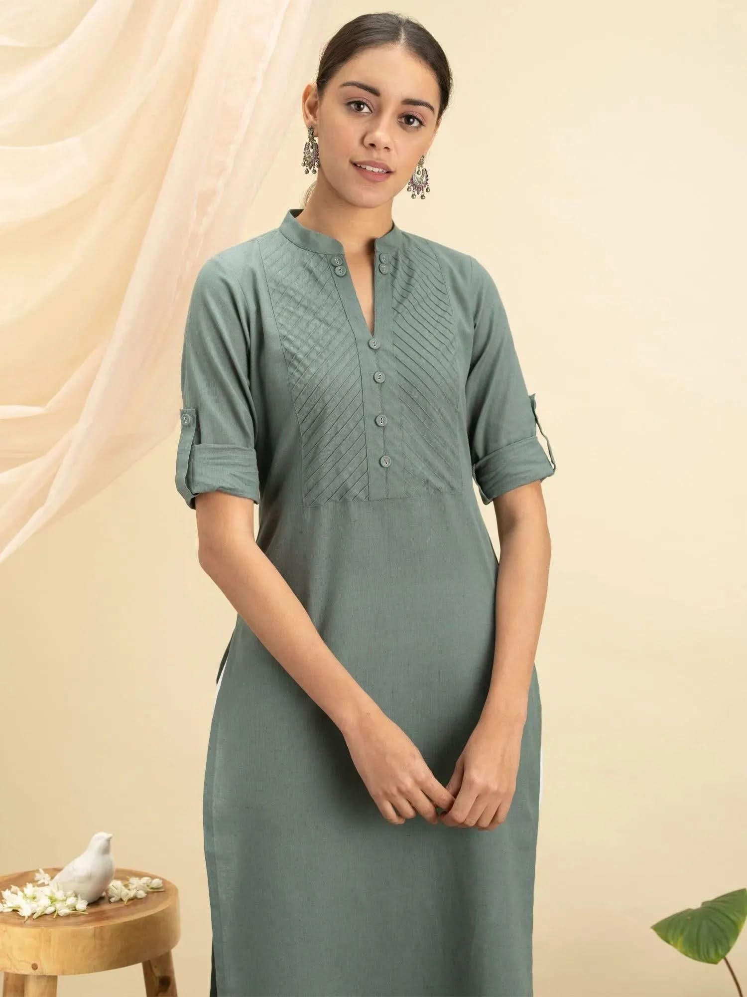 Buy Green Solid Cotton Kurta - 12029O-XS | Libas Ethnic Wear Online
Buy Green Solid Cotton Kurta - 12029O-XS | Libas Ethnic Wear Online