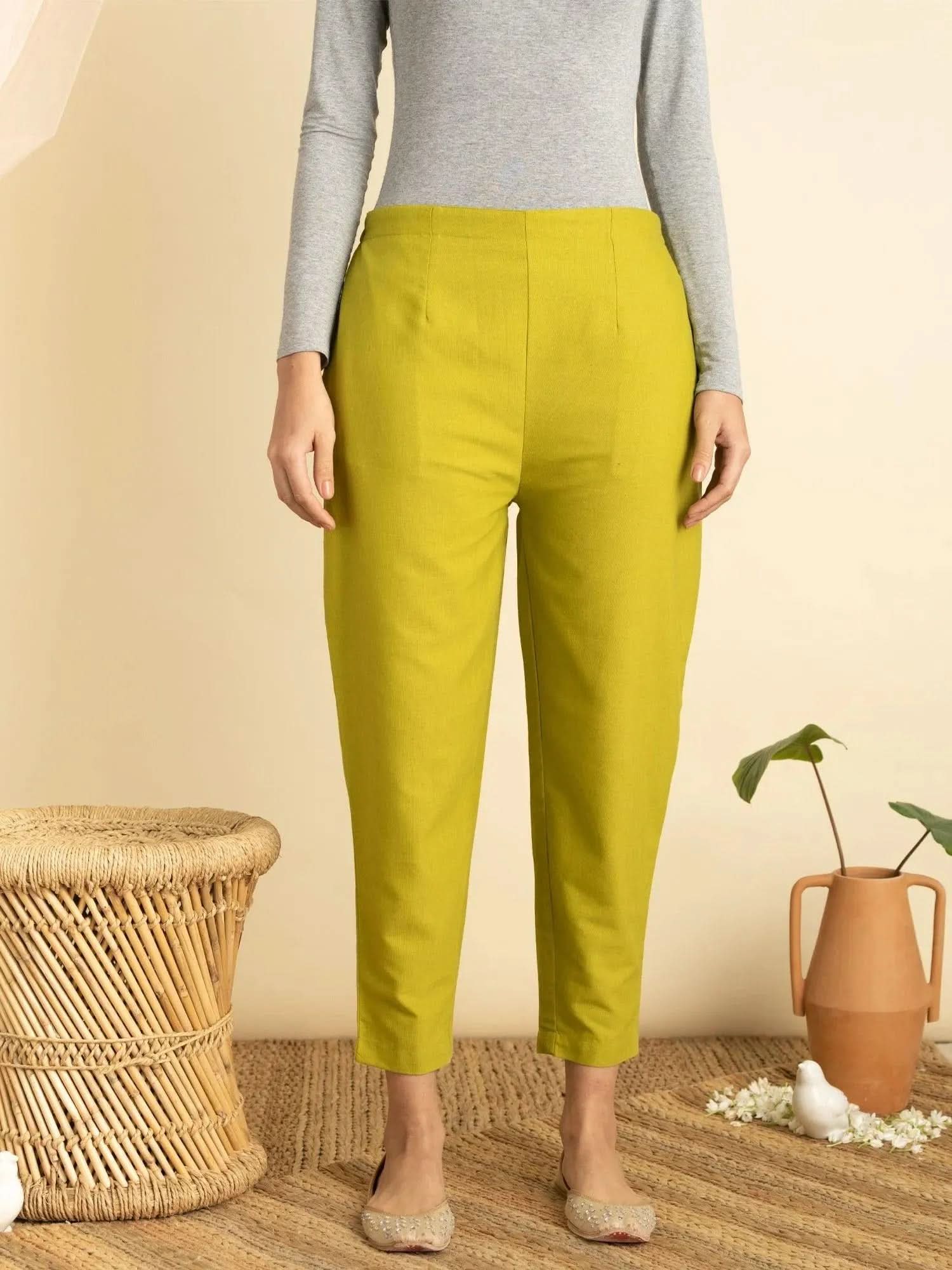 Buy Green Solid Cotton Trousers - PL863O- | Libas Ethnic Wear Online
Buy Green Solid Cotton Trousers - PL863O- | Libas Ethnic Wear Online