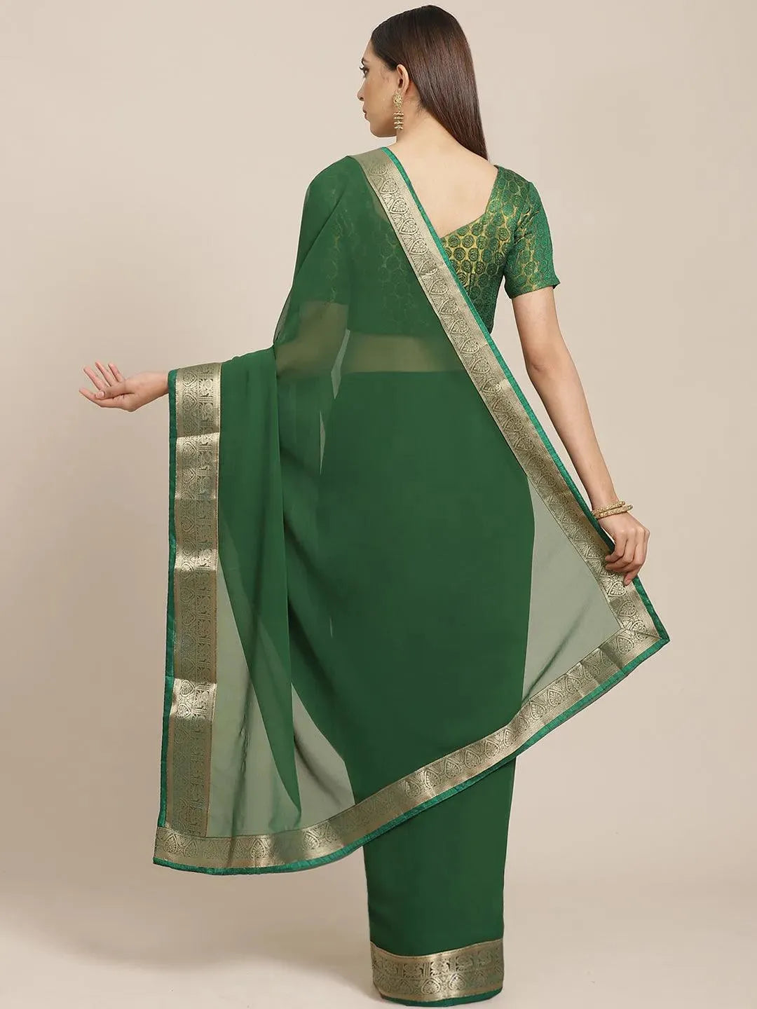 Green Solid Georgette Saree
Green Solid Georgette Saree
