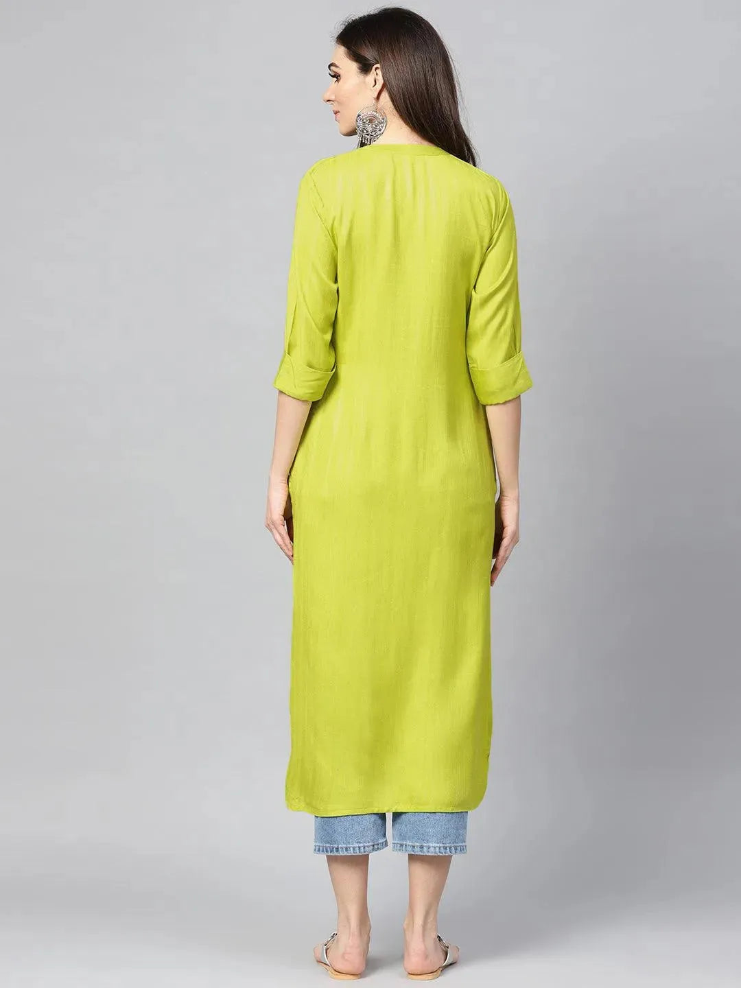 Green Solid Rayon Kurta
Green Solid Rayon Kurta