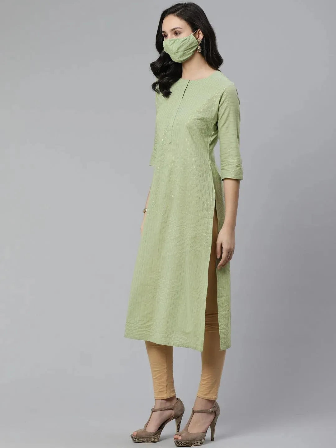 Buy Green Striped Cotton Kurta - 8876- | Libas Ethnic Wear Online
Buy Green Striped Cotton Kurta - 8876- | Libas Ethnic Wear Online