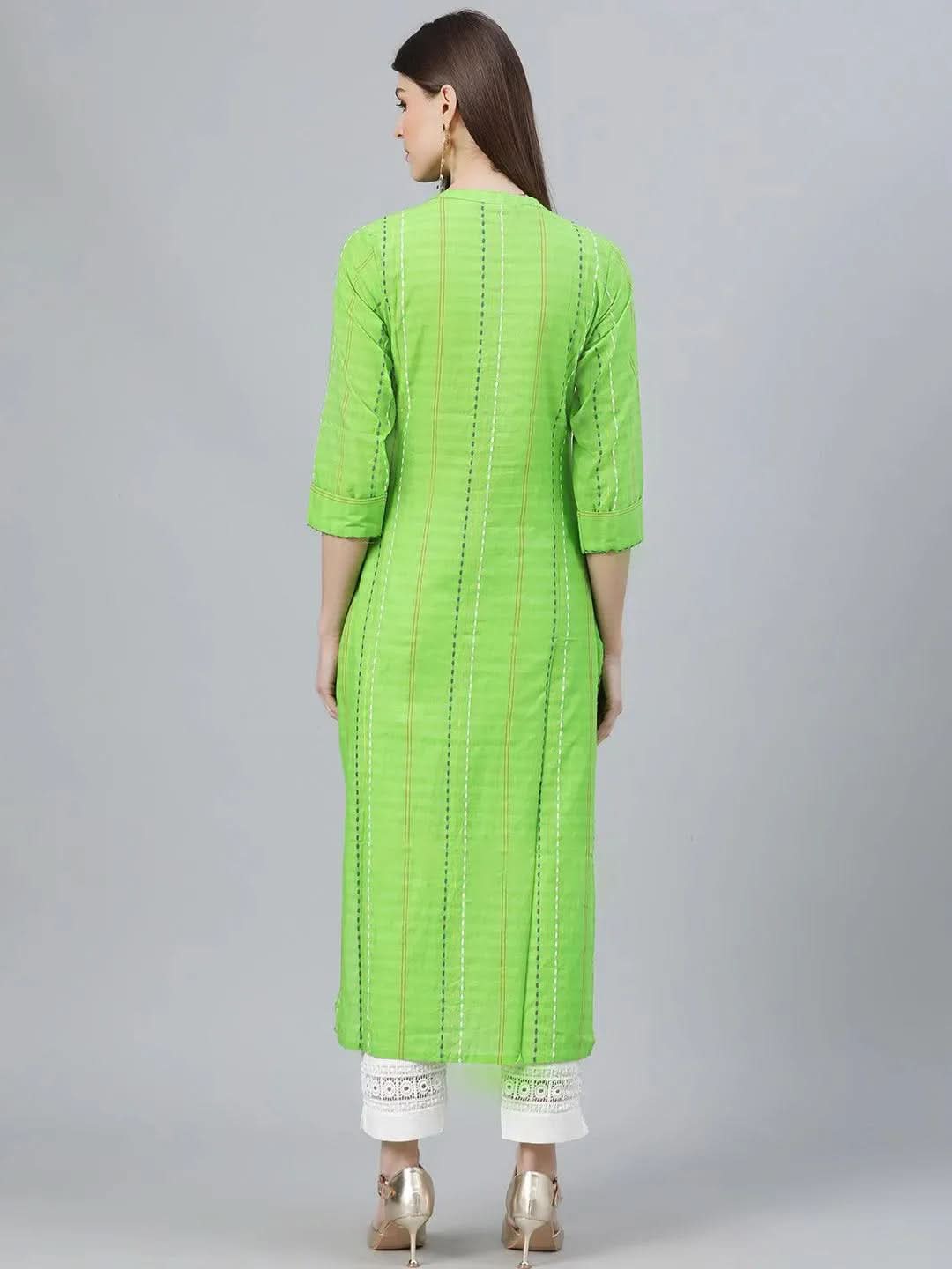 Buy Green Striped Cotton Kurta - 9030-XS | Libas Ethnic Wear Online
Buy Green Striped Cotton Kurta - 9030-XS | Libas Ethnic Wear Online