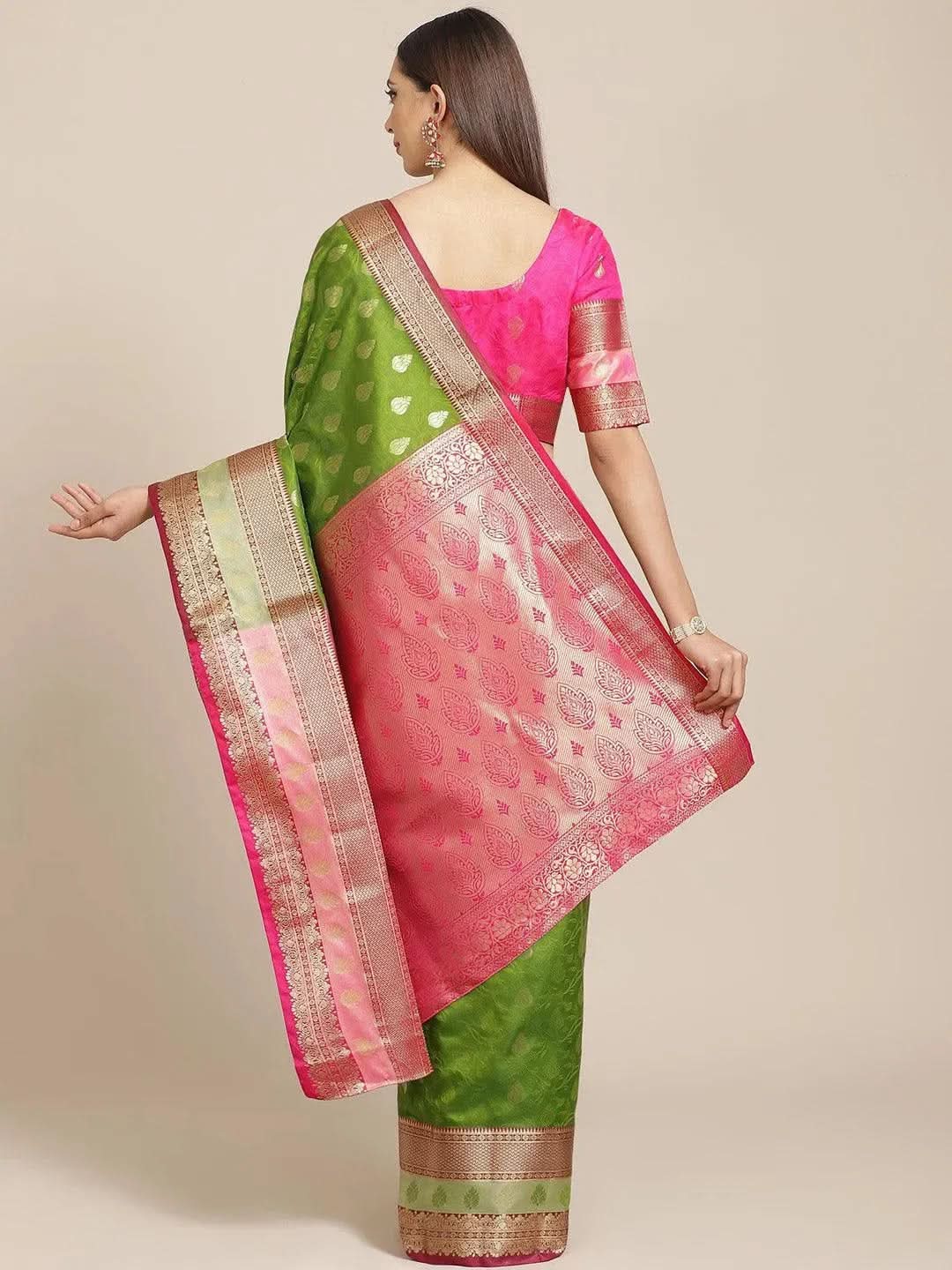 Green Woven Design Brocade Saree
Green Woven Design Brocade Saree