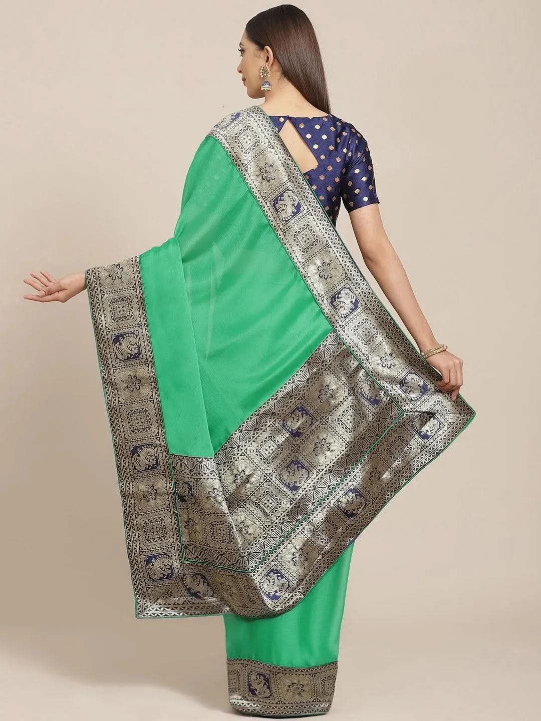 Green Woven Design Chiffon Saree
Green Woven Design Chiffon Saree