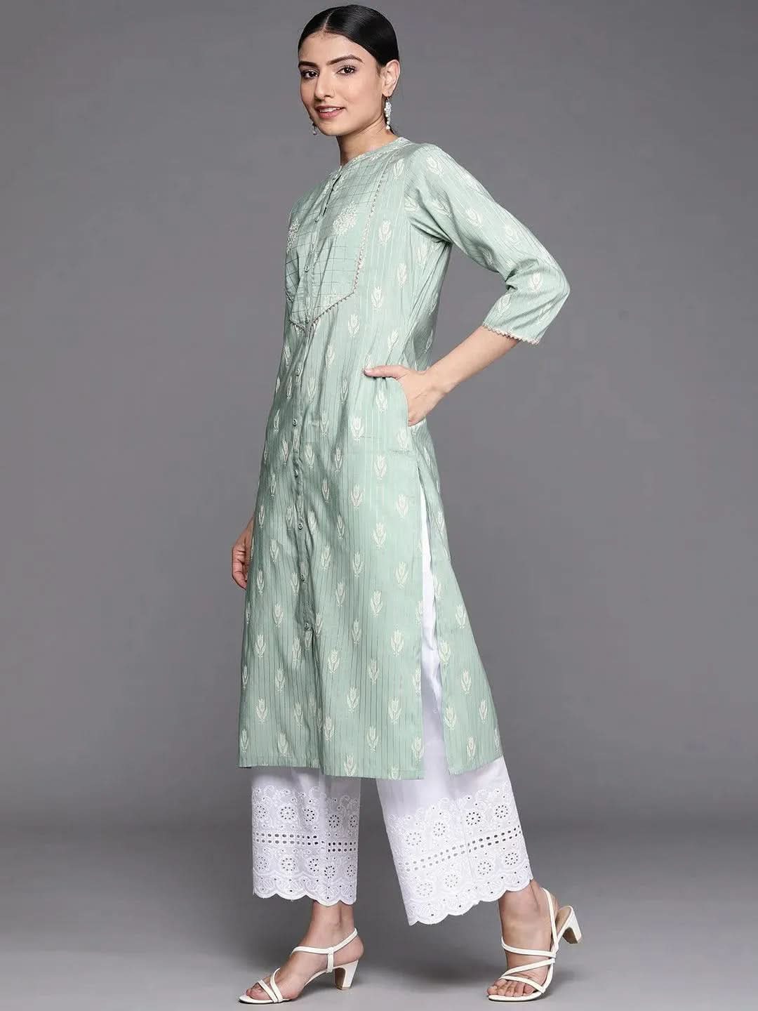 Buy Green Yoke Design Chanderi Silk Kurta - 23287O-XXL | Libas Ethnic Wear Online
Buy Green Yoke Design Chanderi Silk Kurta - 23287O-XXL | Libas Ethnic Wear Online