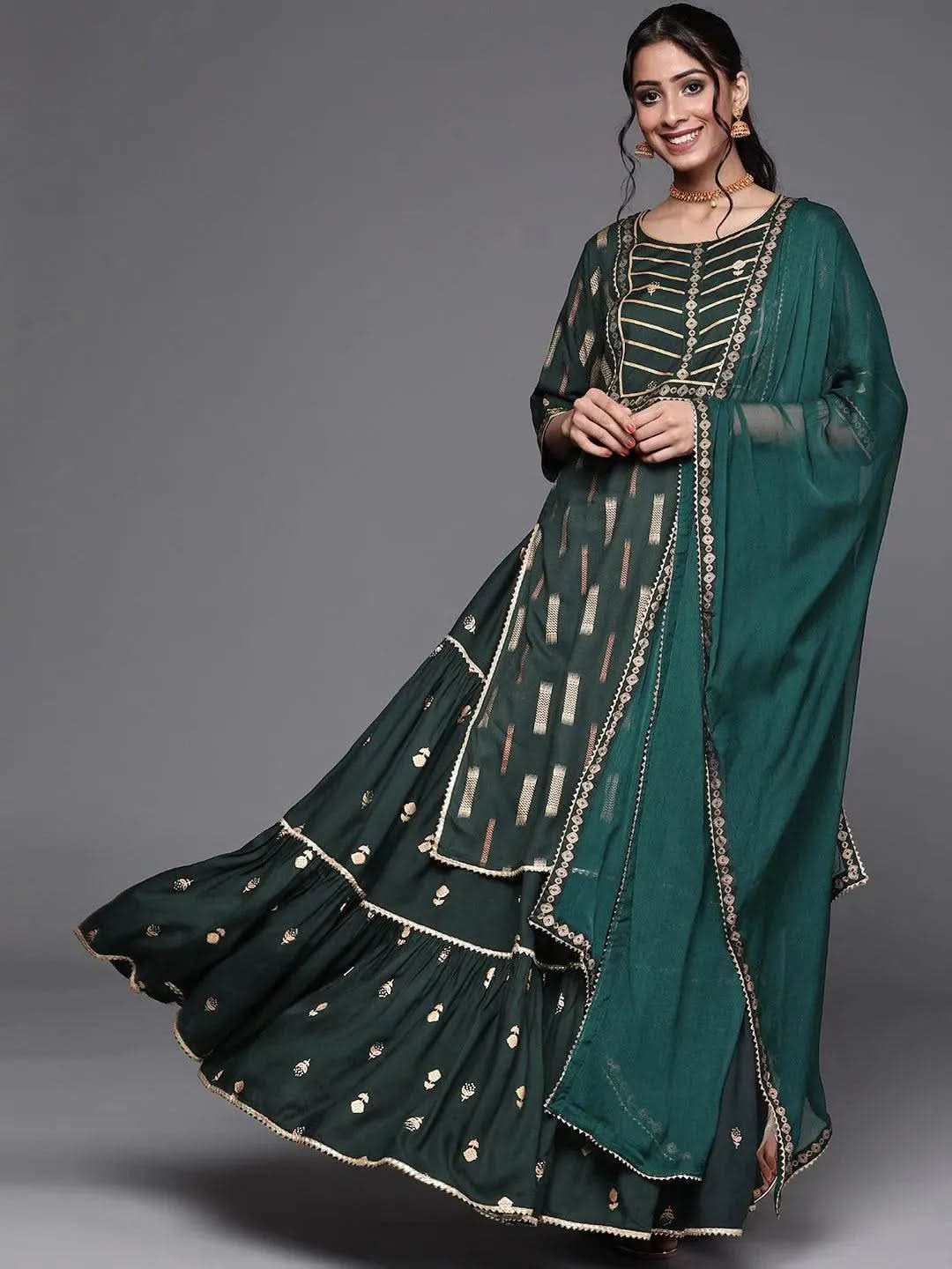 Buy Green Yoke Design Rayon Suit Set - 33357O- | Libas Ethnic Wear Online
Buy Green Yoke Design Rayon Suit Set - 33357O- | Libas Ethnic Wear Online