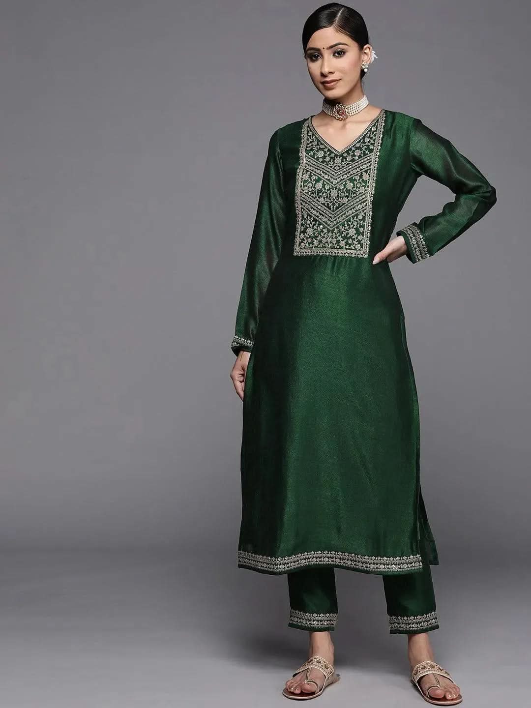 Green Yoke Design Silk Kurta
Green Yoke Design Silk Kurta